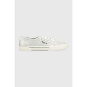 Tenisice Pepe Jeans BRADY za žene, boja: srebrna, PLS31439