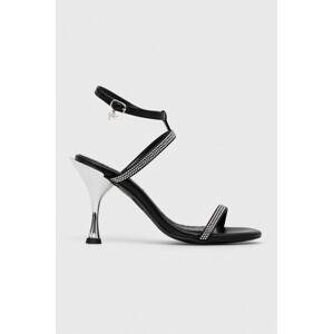 Kožne sandale Karl Lagerfeld PANACHE HI boja: crna, KL30829