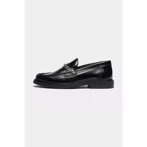 Kožne mokasinke Filling Pieces Loafer Polido boja: crna, ravni potplat, 44233191847