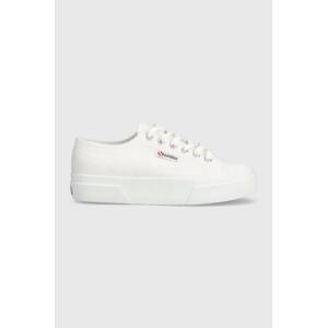 Tenisice Superga 2740 PLATFORM za žene, boja: bijela, S21384W