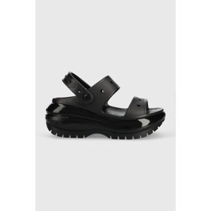 Natikače Crocs Classic Mega Crush Sandal za žene, boja: crna, s platformom, 207989