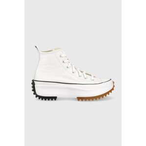 Kožne tenisice Converse Run Star Hike Platform za žene, boja: bijela, A04293C