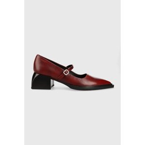Kožne salonke Vagabond Shoemakers Vivian boja: bordo, s debelom potpeticom, 5553.018.47