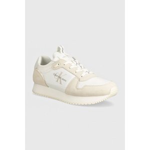 Tenisice Calvin Klein Jeans RUNNER SOCK LACEUP NY-LTH boja: bijela, YM0YM00553