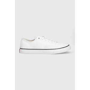 Tenisice Tommy Jeans Leather Vulc Tjm Ess za muškarce, boja: bijela