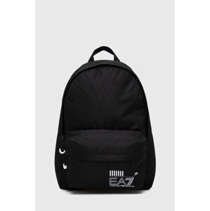 Ruksak EA7 Emporio Armani boja: crna, veliki, s tiskom