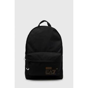 Ruksak EA7 Emporio Armani boja: crna, veliki, s tiskom