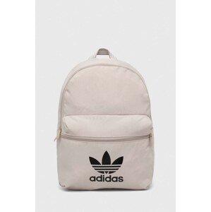 Ruksak adidas Originals boja: bež, veliki, s tiskom