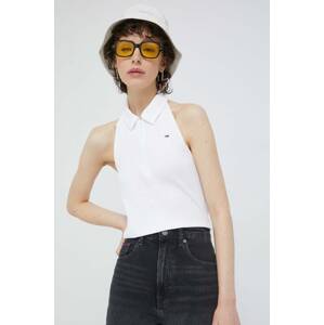 Top Tommy Jeans za žene, boja: bijela