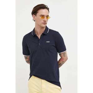 Polo majica HUGO za muškarce, boja: tamno plava, bez uzorka, 50467344
