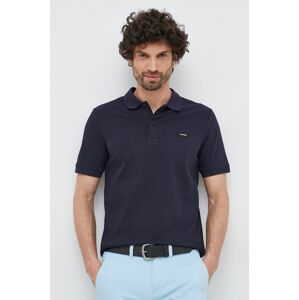 Polo majica Calvin Klein za muškarce, boja: tamno plava, jednobojni model, K10K111196