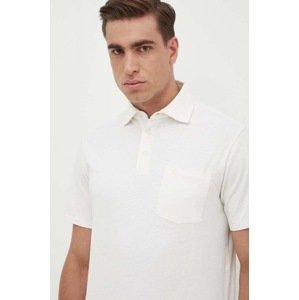 Polo majica s dodatkom lana Polo Ralph Lauren boja: bijela, bez uzorka, 710900790