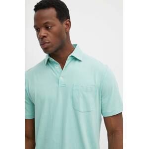 Polo majica s dodatkom lana Polo Ralph Lauren boja: zelena, bez uzorka, 710900790
