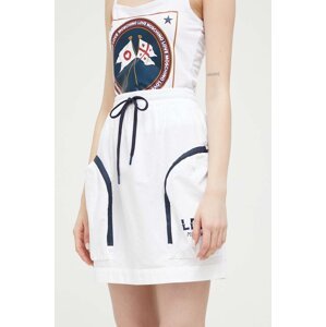 Suknja Love Moschino boja: bijela, mini, ravna