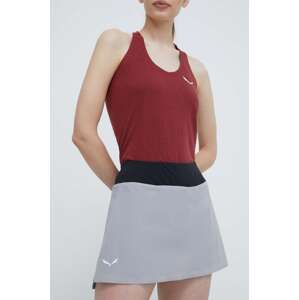 Sportska suknja Salewa Pedroc 2 boja: siva, mini, ravna, 00-0000028605