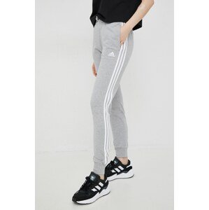 Donji dio trenirke adidas za žene, boja: siva, s aplikacijom