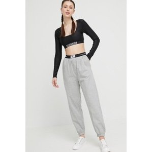 Homewear pamučne hlače Calvin Klein Underwear boja: siva, melanž, 000QS6943E