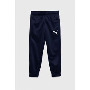 Dječji donji dio trenirke Puma ACTIVE Tricot Pants cl B boja: tamno plava, glatki materijal