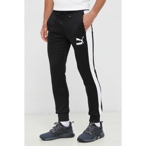 Donji dio trenirke Puma boja: crna, s uzorkom, 530098-01