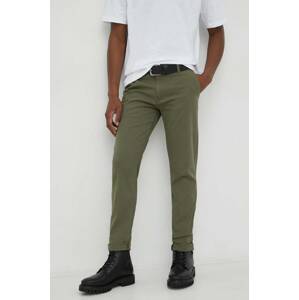 Hlače Levi's za muškarce, boja: zelena, chinos kroj