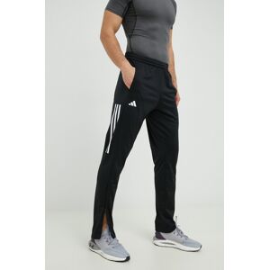 Hlače za trening adidas Performance za muškarce, boja: crna, s tiskom