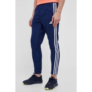 Hlače za trening adidas Performance Train Essentials 3-Stripes boja: tamno plava, s aplikacijom, IB8169