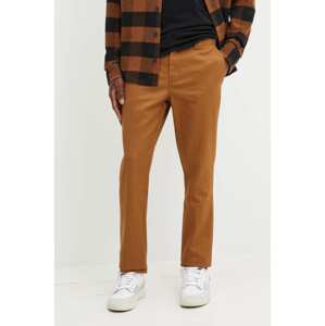 Hlače Dickies za muškarce, boja: smeđa, uski kroj