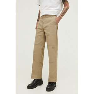 Hlače Dickies za muškarce, boja: zelena, ravni kroj, DK0A4XK3KHK1-KHAKI