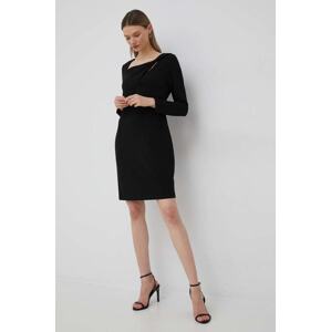 Haljina Dkny boja: crna, mini, ravna