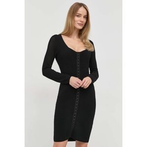 Haljina Guess boja: crna, mini, uske