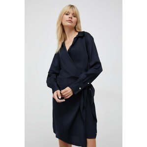 Haljina Tommy Hilfiger boja: tamno plava, mini, ravna