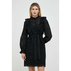 Pamučna haljina Bruuns Bazaar Sienna Kandra boja: crna, mini, ravna