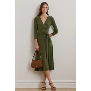 Haljina Lauren Ralph Lauren boja: zelena, mini, širi se prema dolje, 250769904