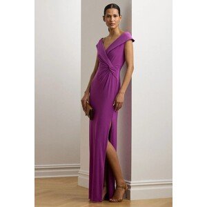 Haljina Lauren Ralph Lauren boja: ljubičasta, maxi, ravna, 253863940