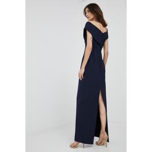 Haljina Lauren Ralph Lauren boja: tamno plava, maxi, ravna