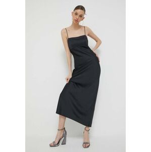 Haljina Abercrombie & Fitch boja: crna, maxi, uske