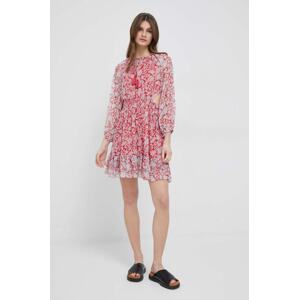 Haljina Pepe Jeans Batilde boja: crvena, mini, širi se prema dolje