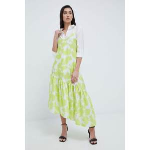Haljina Armani Exchange midi, širi se prema dolje