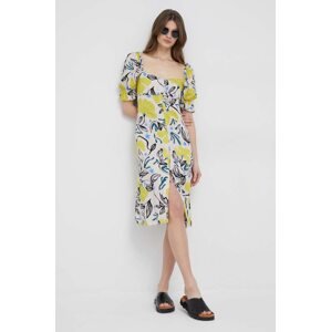 Haljina PS Paul Smith boja: bijela, mini, širi se prema dolje