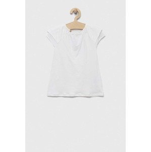Haljina za bebe United Colors of Benetton boja: bijela, mini, širi se prema dolje