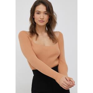 Pulover s dodatkom vune Calvin Klein za žene, boja: narančasta,