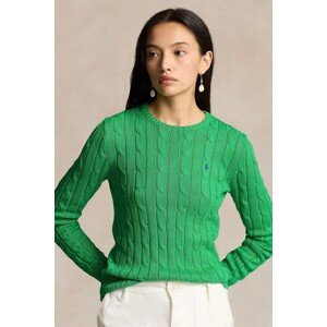 Pamučni pulover Polo Ralph Lauren boja: zelena, 211891640