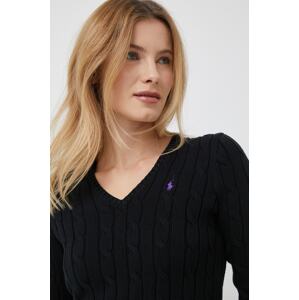 Pamučni pulover Polo Ralph Lauren boja: crna, lagani, 211891641