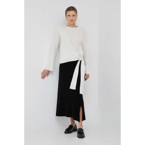 Vuneni pulover Dkny za žene, boja: bež, lagani