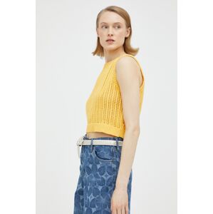 Pamučni prsluk Levi's boja: žuta