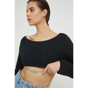 Pulover GCDS za žene, boja: crna, lagani