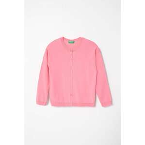 Dječji kardigan United Colors of Benetton boja: ružičasta, lagani