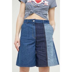 Traper kratke hlače Love Moschino za žene, s uzorkom, visoki struk