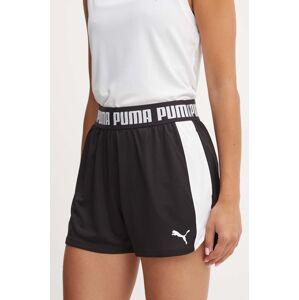 Kratke hlače za trening Puma Train All Day boja: crna, bez uzorka, visoki struk