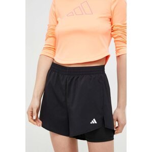 Kratke hlače za trening adidas Performance Entrada 22 boja: crna, glatki materijal, visoki struk, HN1044